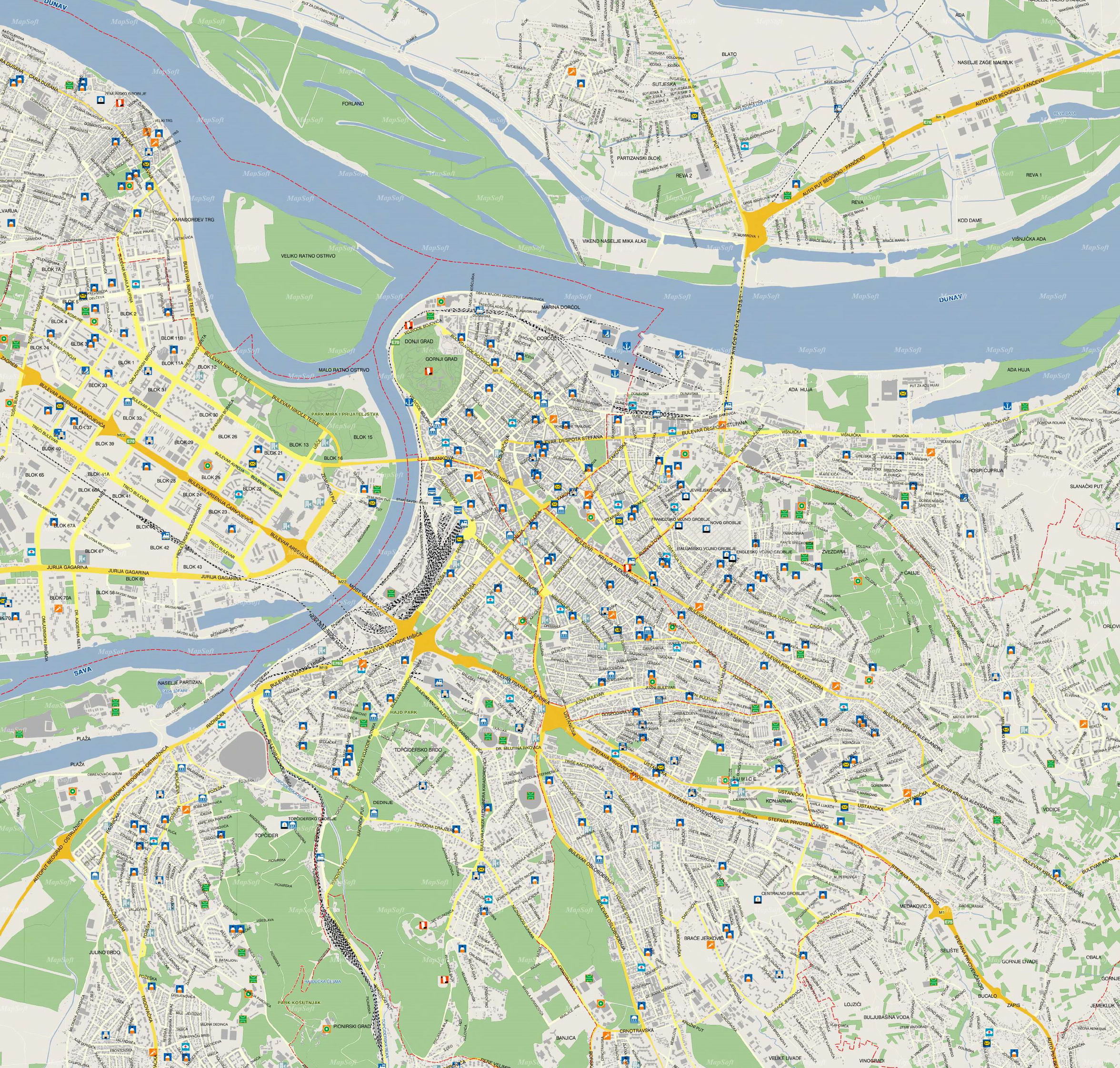 Beograd Mapa